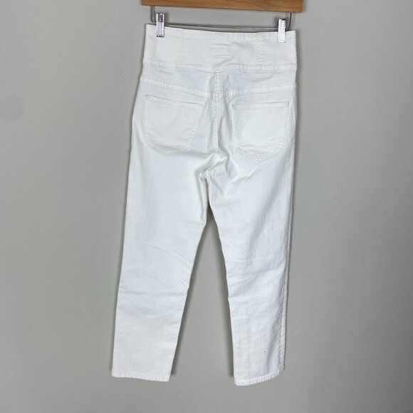 Joie Laurelle High Rise Ankle Button Fly White Denim Jeans Womens 25 Ankle Crop - Picture 4 of 7